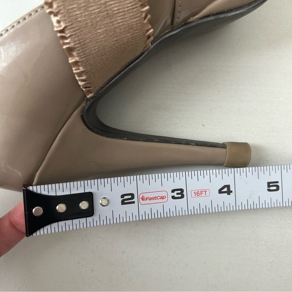 Sam & Libby Mary Jane Platform Heels Nude Beige Patent Faux Leather Size 8 - Picture 12 of 16